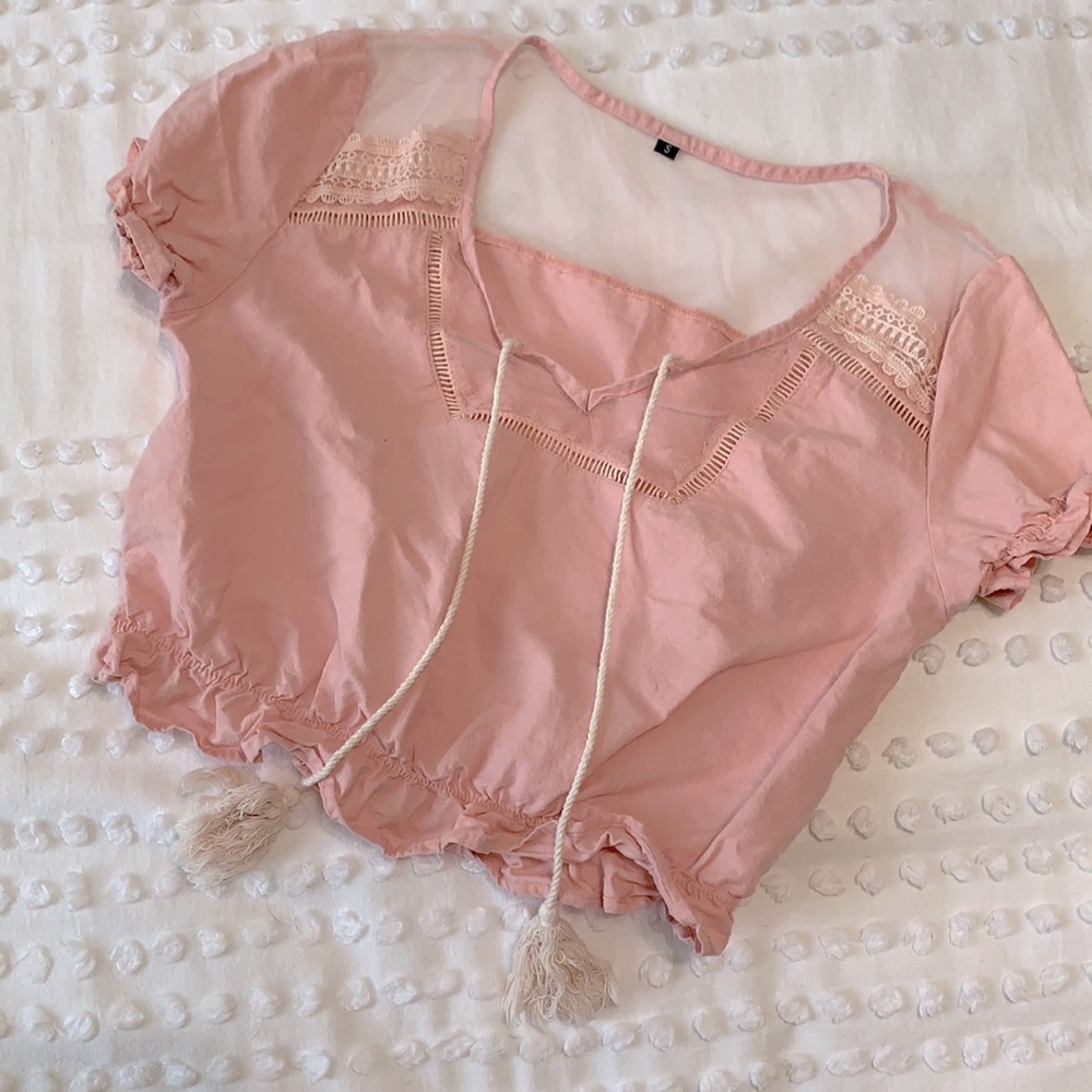 Pink crop top size S